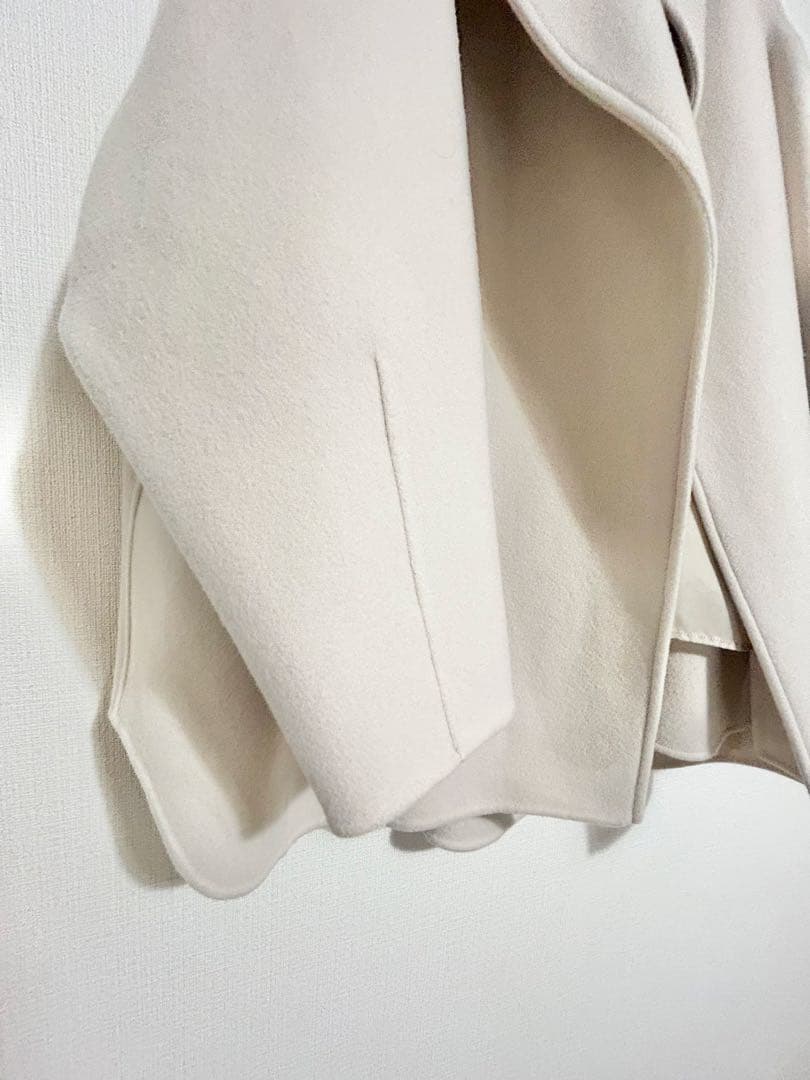 STUNNING LURE rオーバーミドルコート　オフホワイト