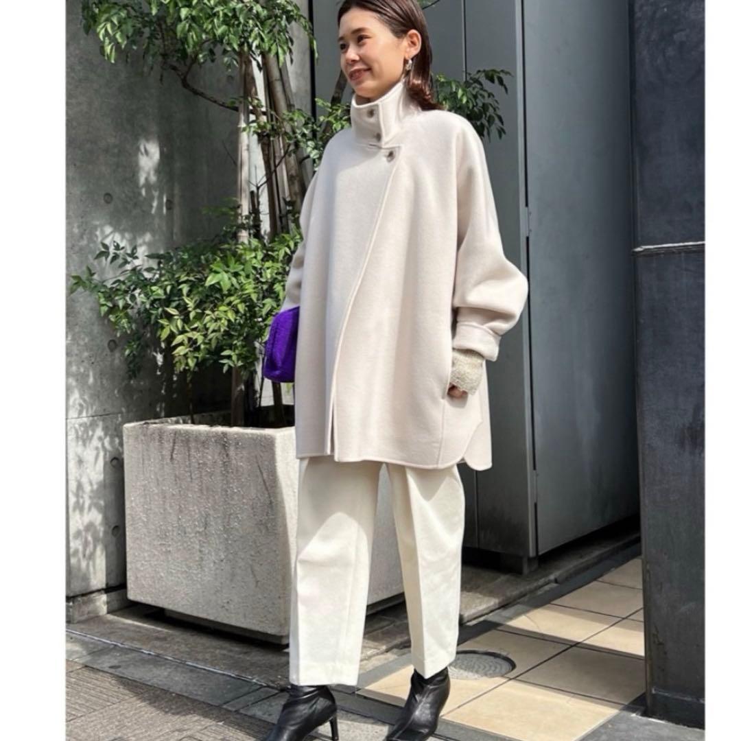 STUNNING LURE rオーバーミドルコート　オフホワイト