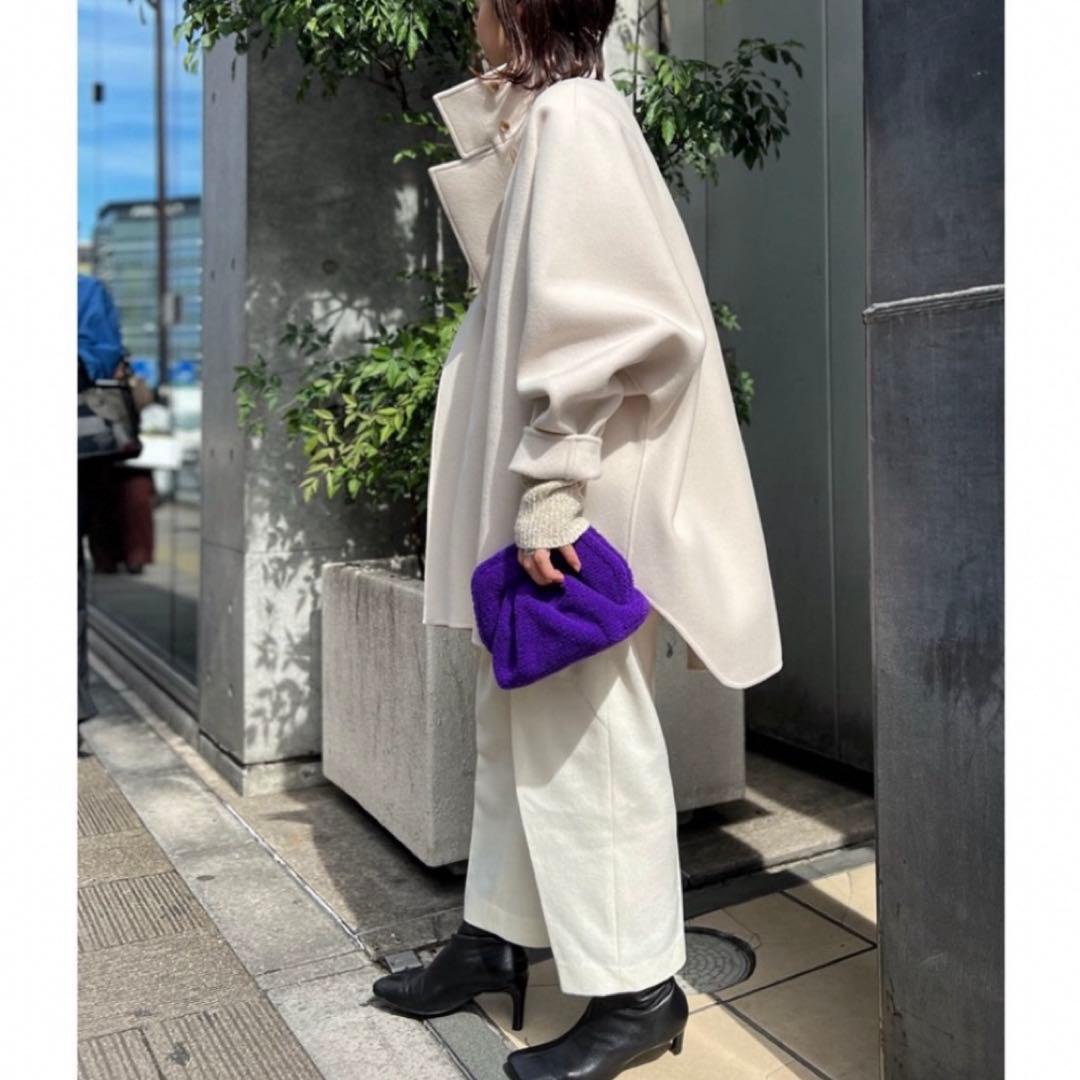 STUNNING LURE rオーバーミドルコート　オフホワイト