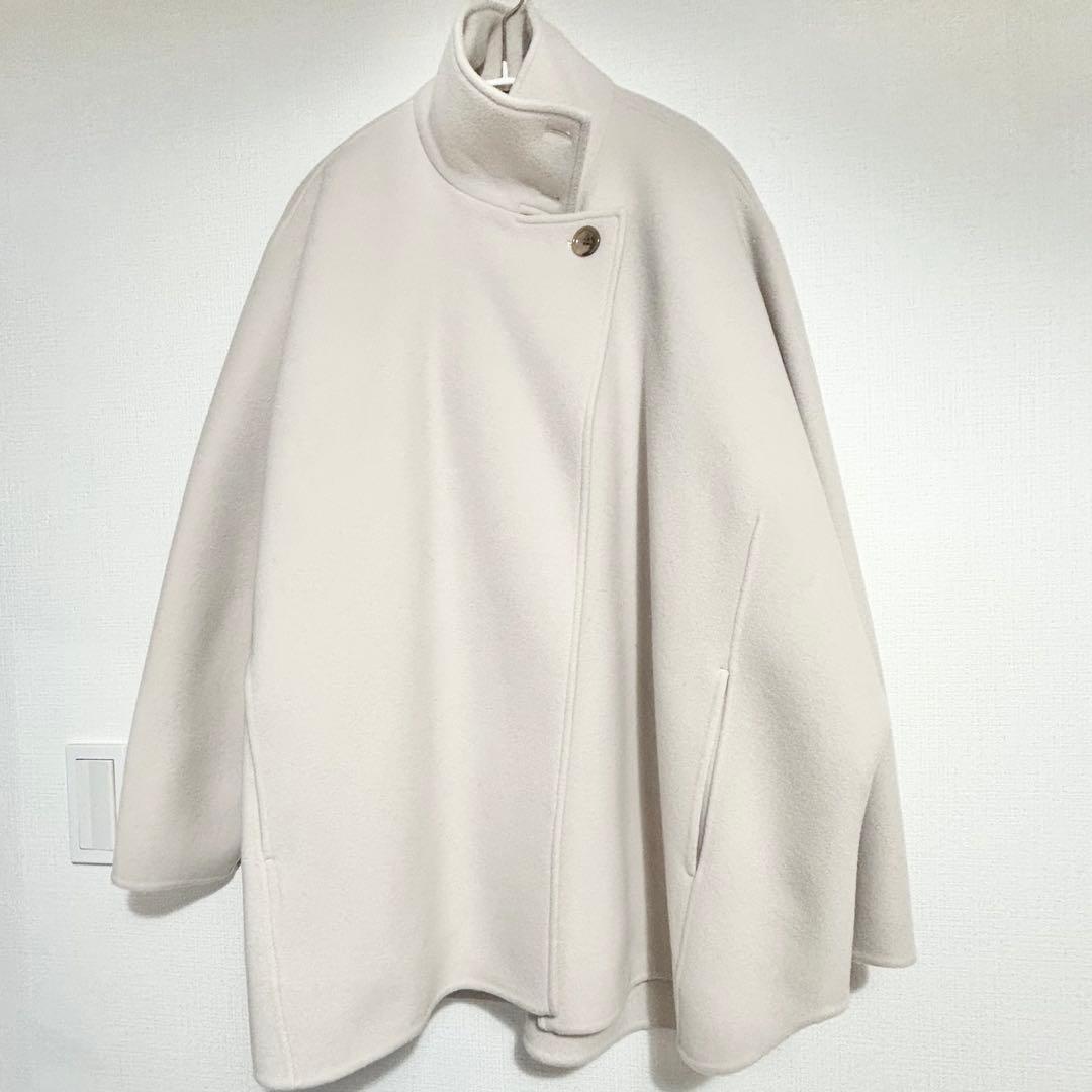 STUNNING LURE rオーバーミドルコート　オフホワイト