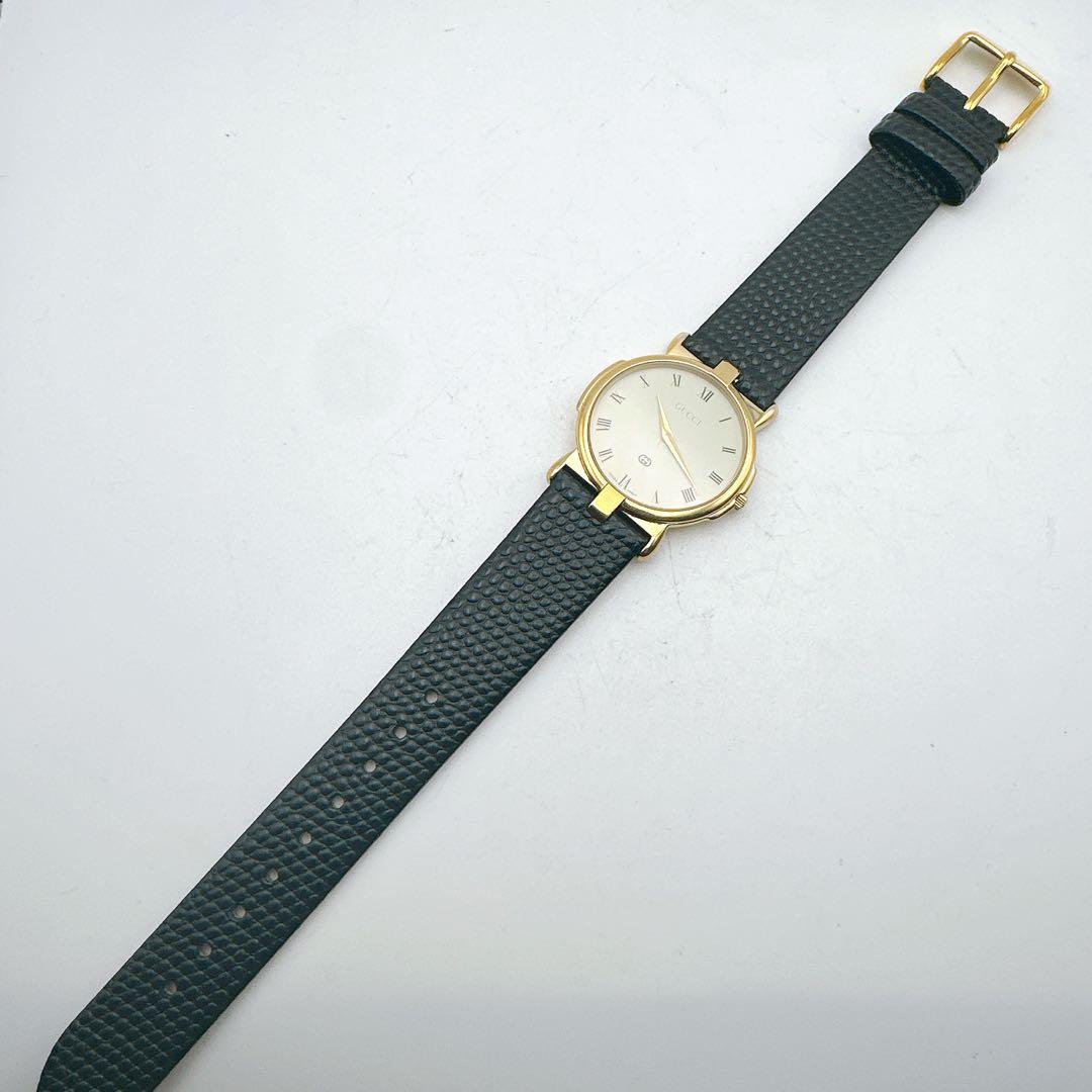 美品 稼動品 GUCCI グッチ 3400M メンズ腕時計 ゴールド 白文字盤