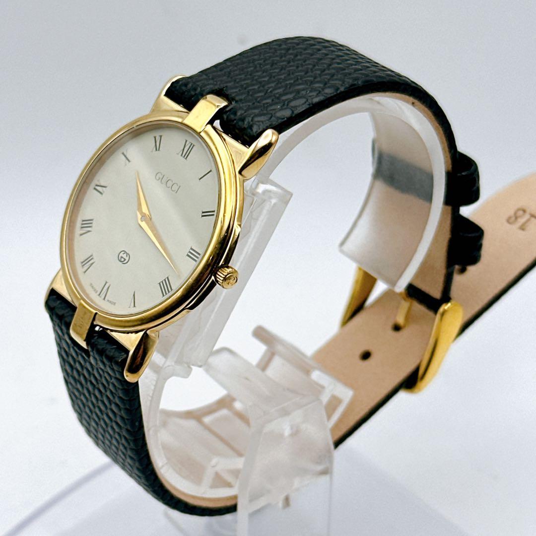美品 稼動品 GUCCI グッチ 3400M メンズ腕時計 ゴールド 白文字盤
