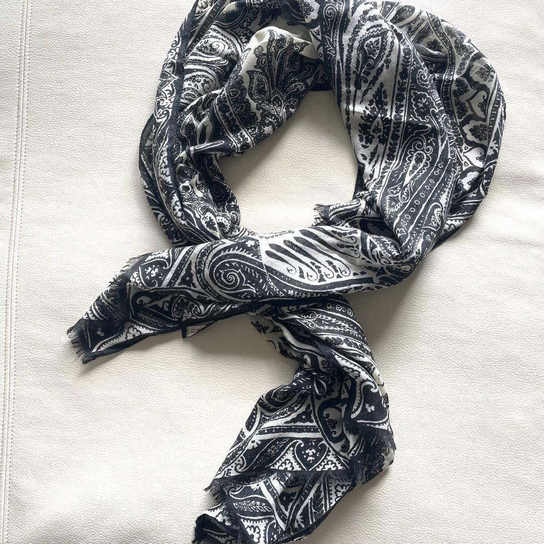 【美品】エトロ ストール シルク混 ユニセックス