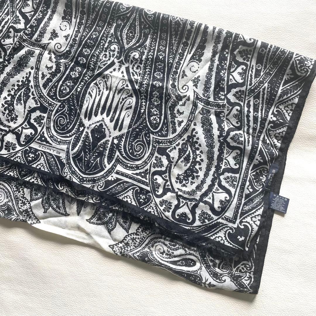 【美品】エトロ ストール シルク混 ユニセックス