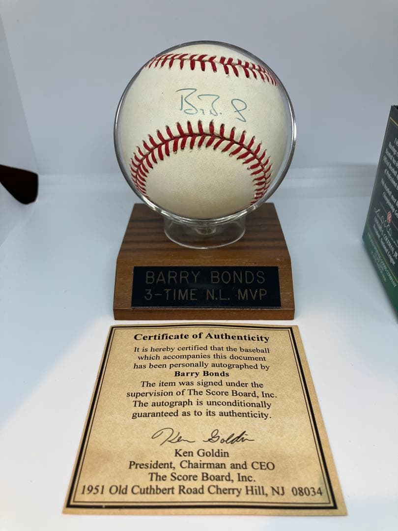 Barry Bonds（バリー・ボンズ）直筆サイン入りボール スコアボード社認定