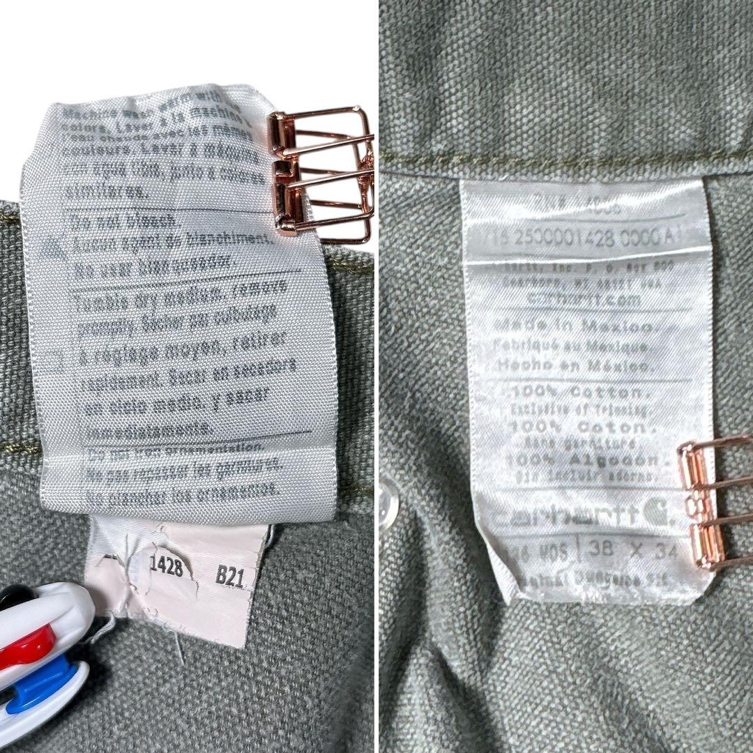 Carhartt ダブルニー B05 MOS モスグリーン W38 ワークパンツ