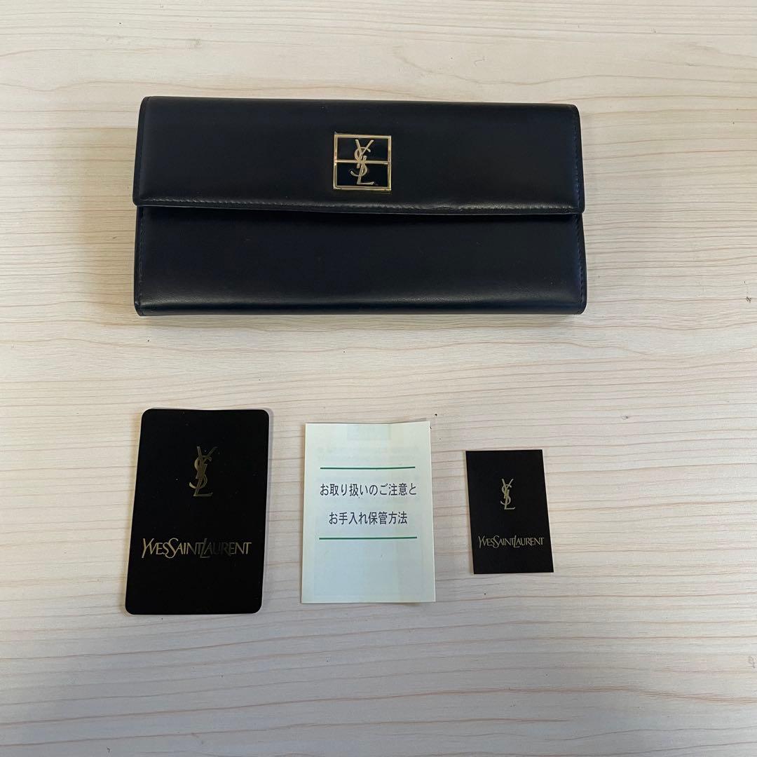【訳あり】YvesSaintLaurent イヴ・サンローラン　長財布　牛皮