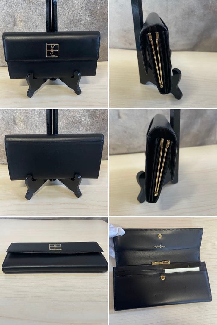 【訳あり】YvesSaintLaurent イヴ・サンローラン　長財布　牛皮