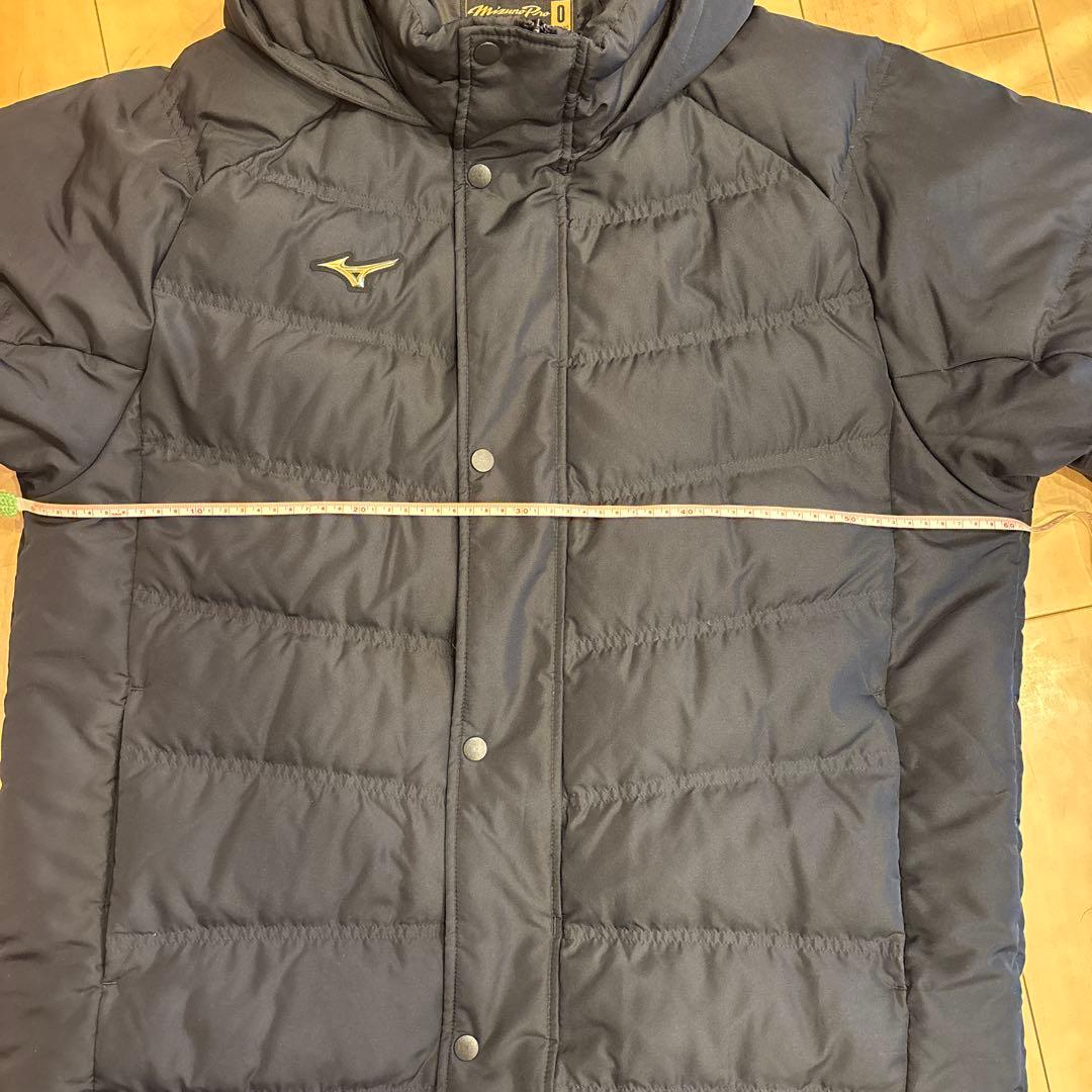 MIZUNOPRO メジャークオリティダウンコート黒ベンチコートＯサイズ