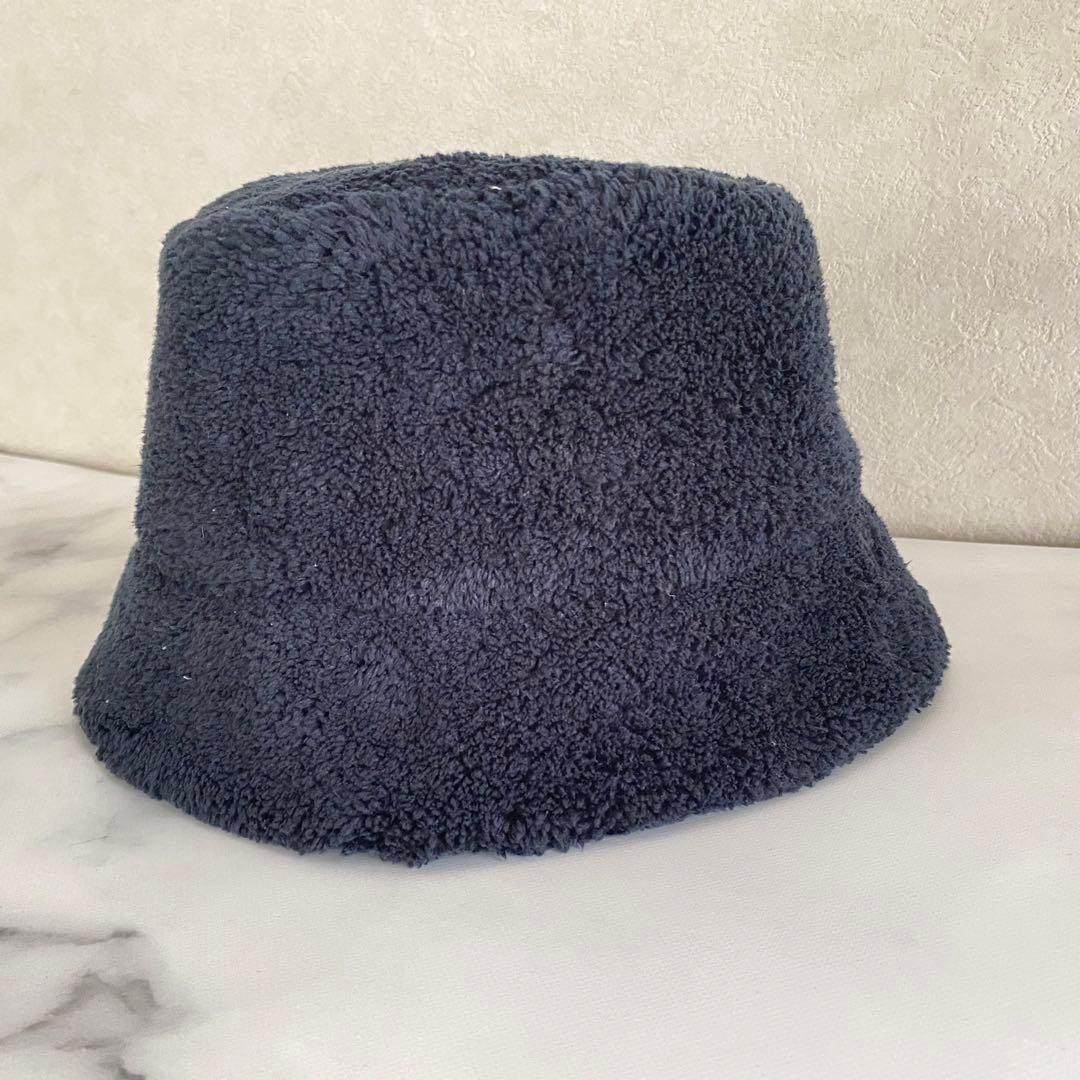 PRADA テリークロスバケットハット M 帽子　ブラック