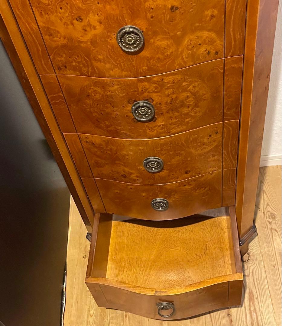 マ*キ様 ヴィンテージ　イタリア　7段　チェスト　マホガニー　象嵌　　ロココ　キ