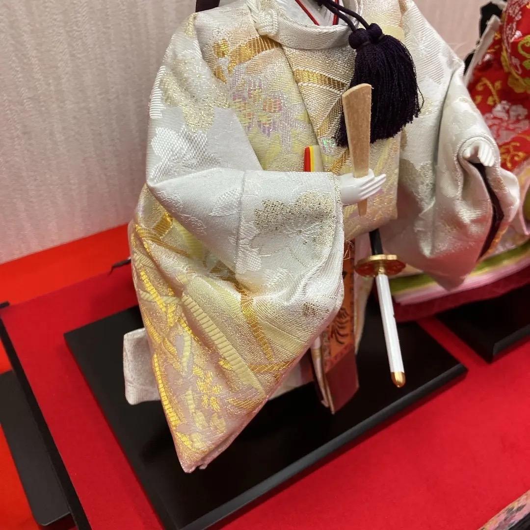 ゆずK8 親王ケース　オルゴールつき　立ち雛　アクリルケース　巾48㎝位