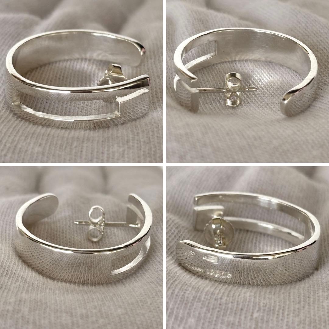 美品⭐️ GUCCI グッチ ピアス Gロゴ フープ SV925 片耳