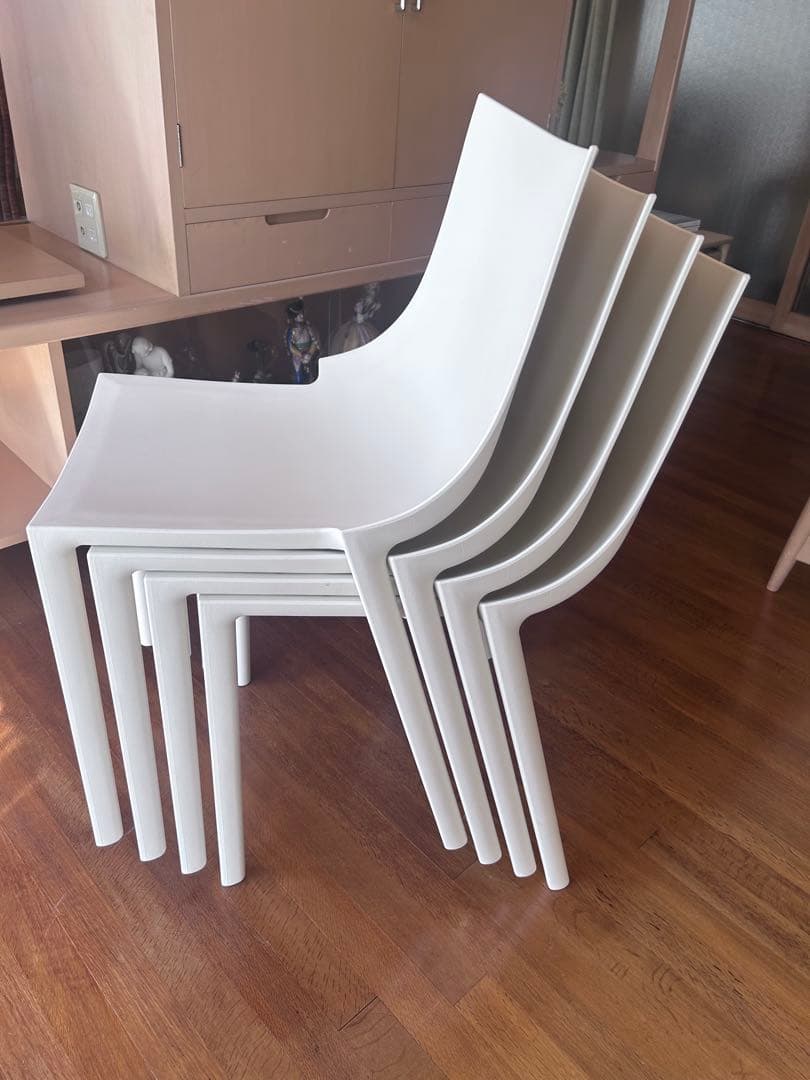 新品◆ドリアデ　高級ダイニング　カメレオンチェア　４脚セット　イタリアブランド