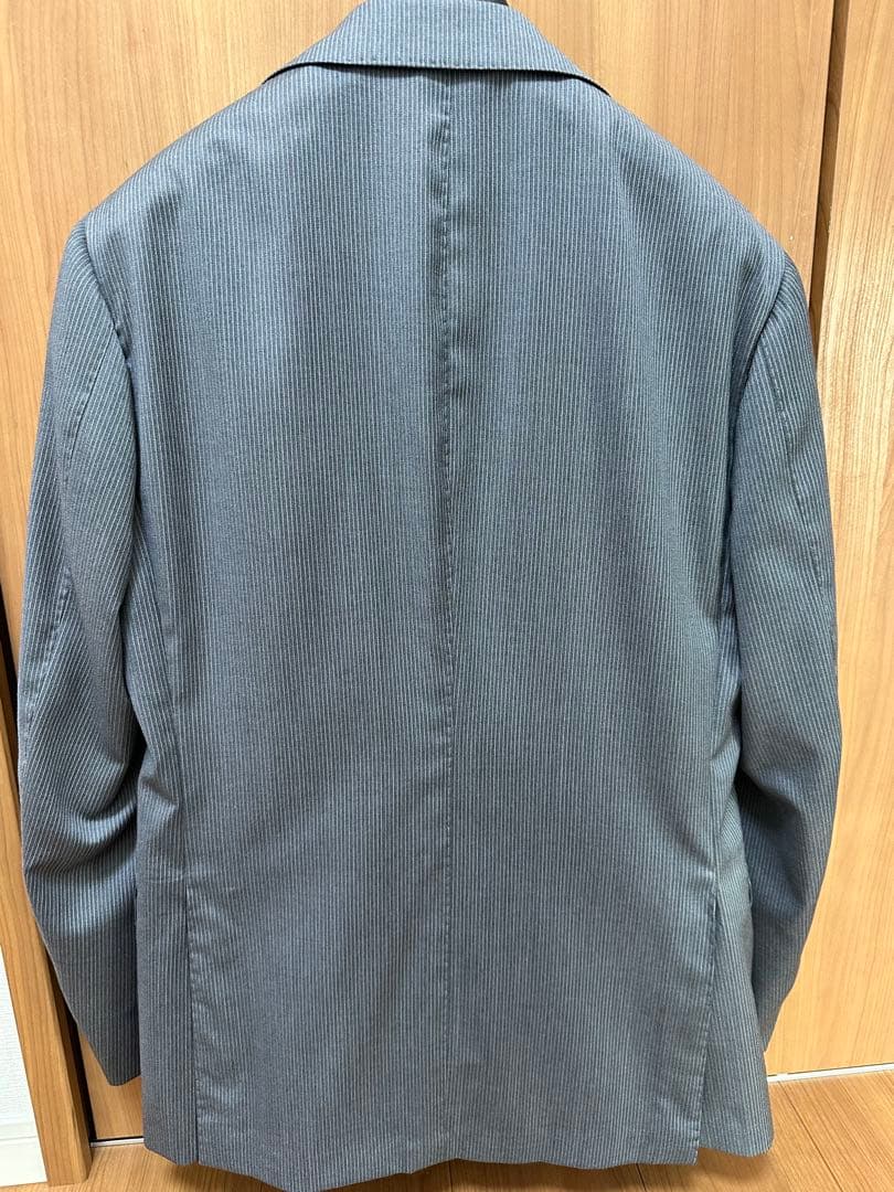 ビームスBrilla ブリッラペルイルグスト　グレー ストライプ スーツ46