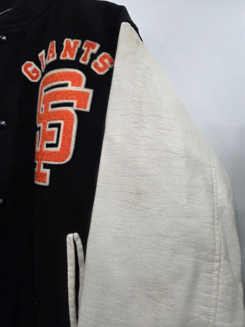 チョークライン ヴィンテージ GIANTS スタジャン ブラック/ホワイト