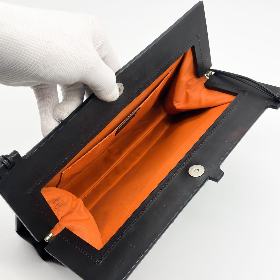 グッチ レザー ショルダーバッグ ハンドバッグ ブラック