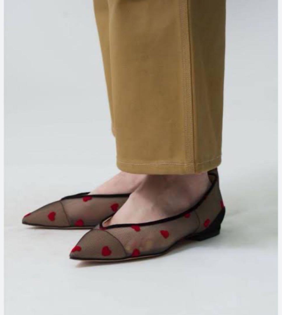 PIPPICHIC✖︎ロンハーマン　メッシュハート柄フラットシューズ