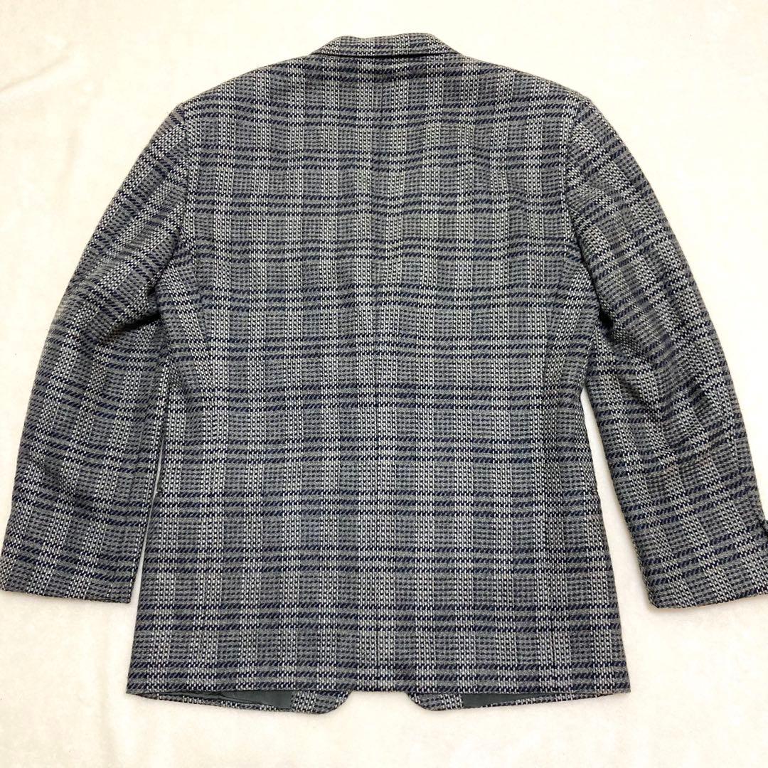 美品 ジョルジオアルマーニ テーラードジャケット ツイード チェック ウール L