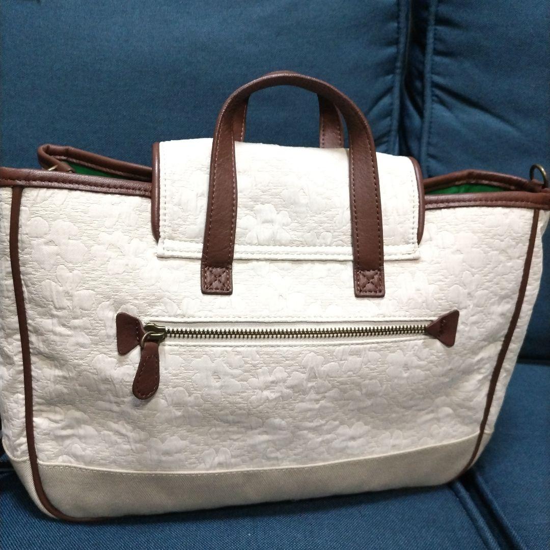 タグ付き　　 刺繍デザイントートバック ショルダーひも付