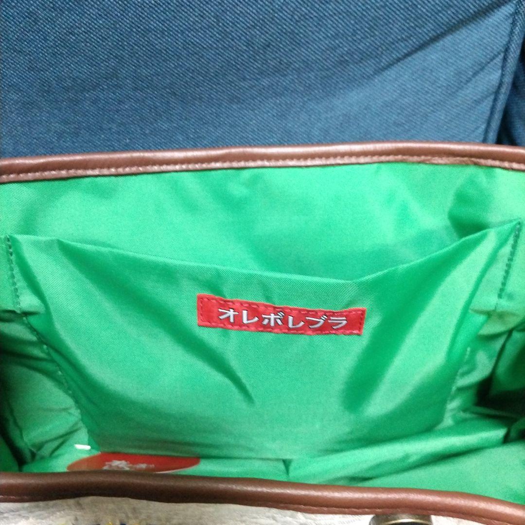 タグ付き　　 刺繍デザイントートバック ショルダーひも付