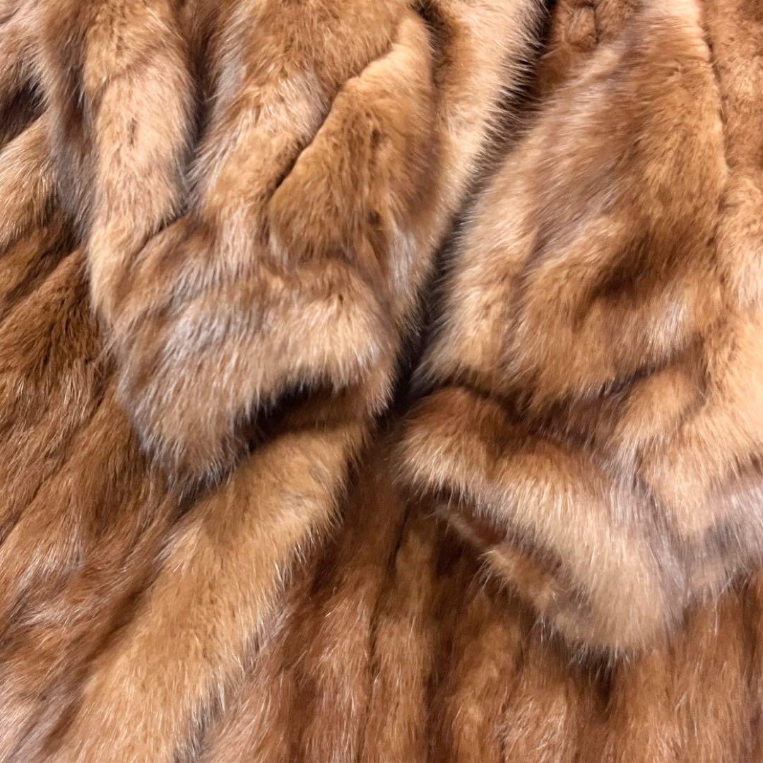 【美品】カナディアンセーブル ハーフコート 本毛皮 11