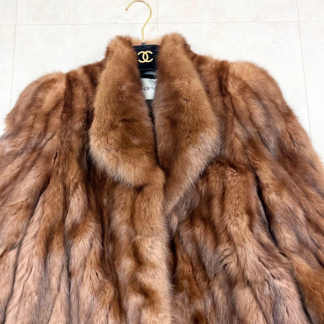 【美品】カナディアンセーブル ハーフコート 本毛皮 11