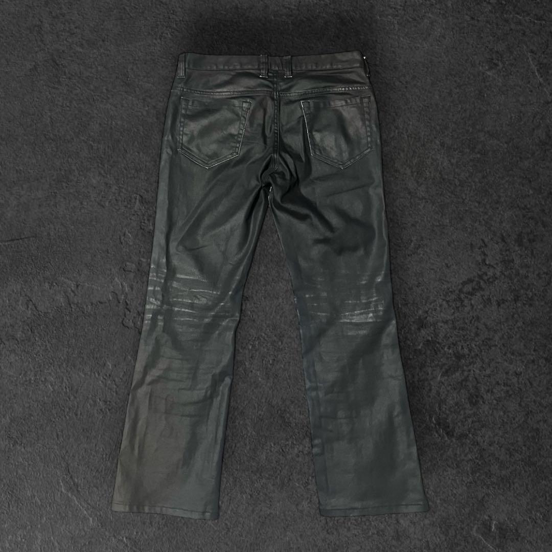 00s Archive Darkwear Opium コーティング パンツ 黒