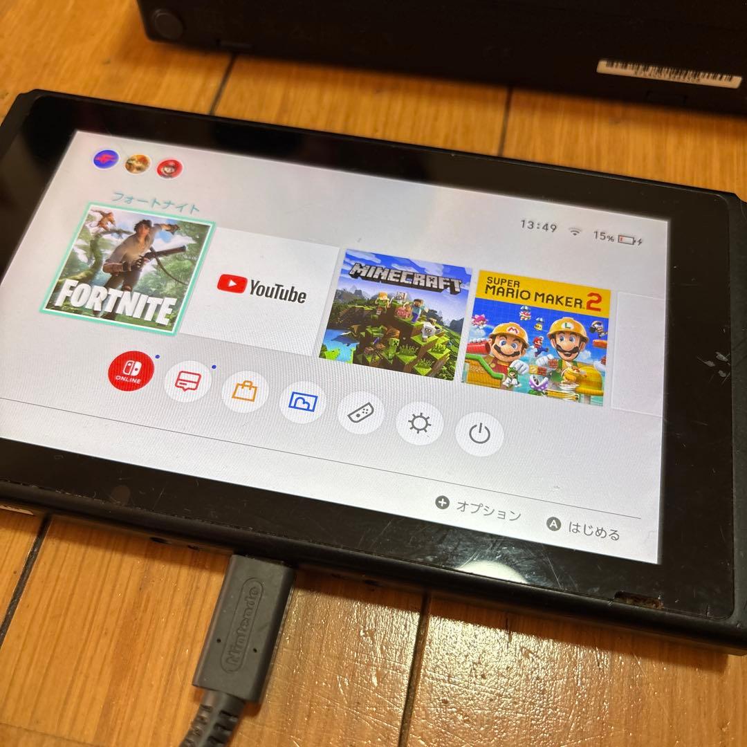 スイッチ　Switch 本体　ジョイコン2無し　作動確認済み　箱あり　ゲーム