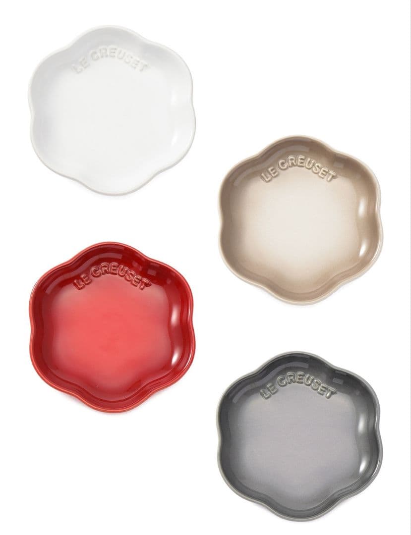 ル・クルーゼ 小皿 ミニ・スフィアフラワー8枚セット