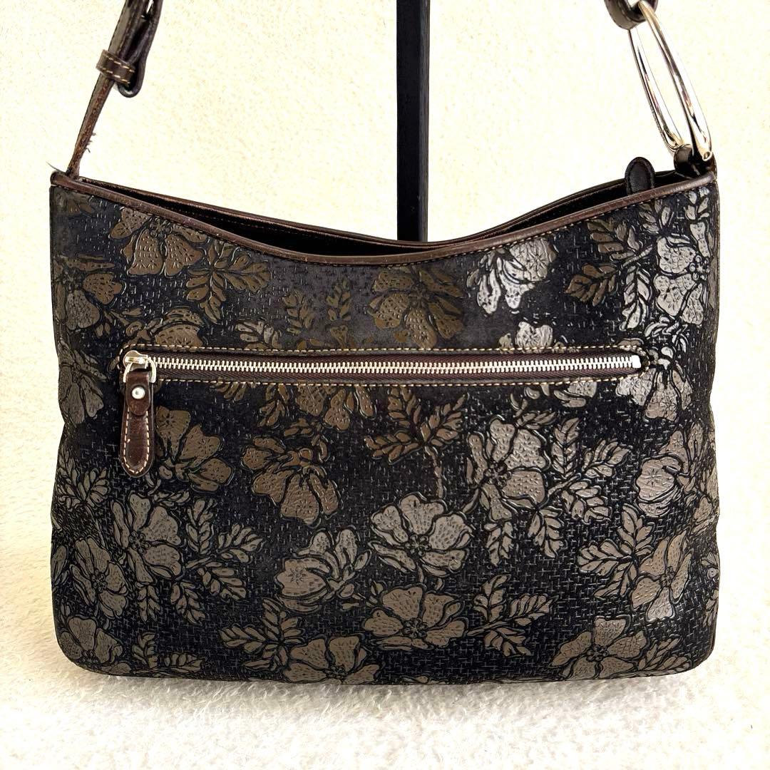 印傳屋 INDEN-YA 印伝屋　ショルダーバッグ　アデヤ　黒漆　カバン