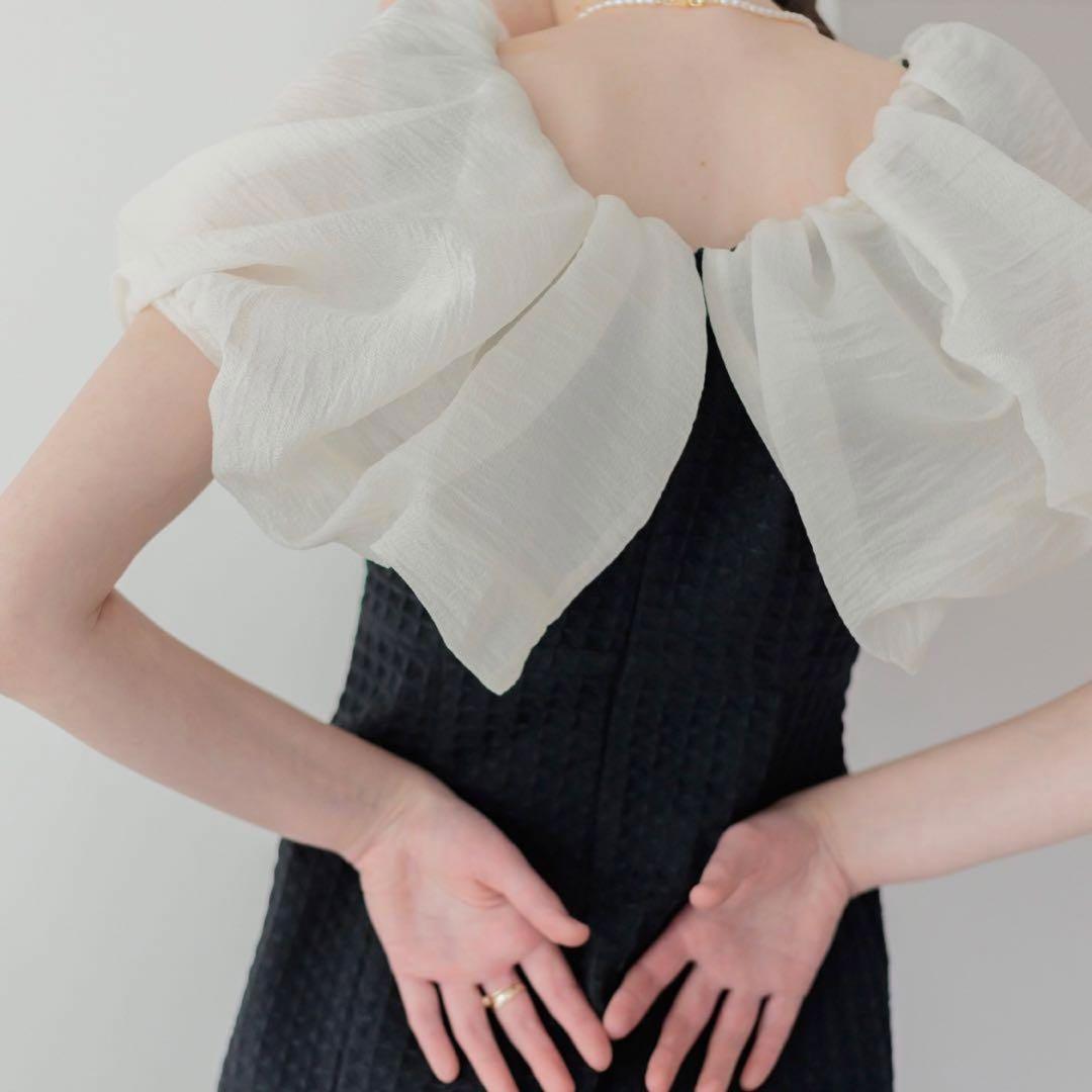 LEJA 2WAYオフショルダーパフスリーブバリエマーメイドワンピース