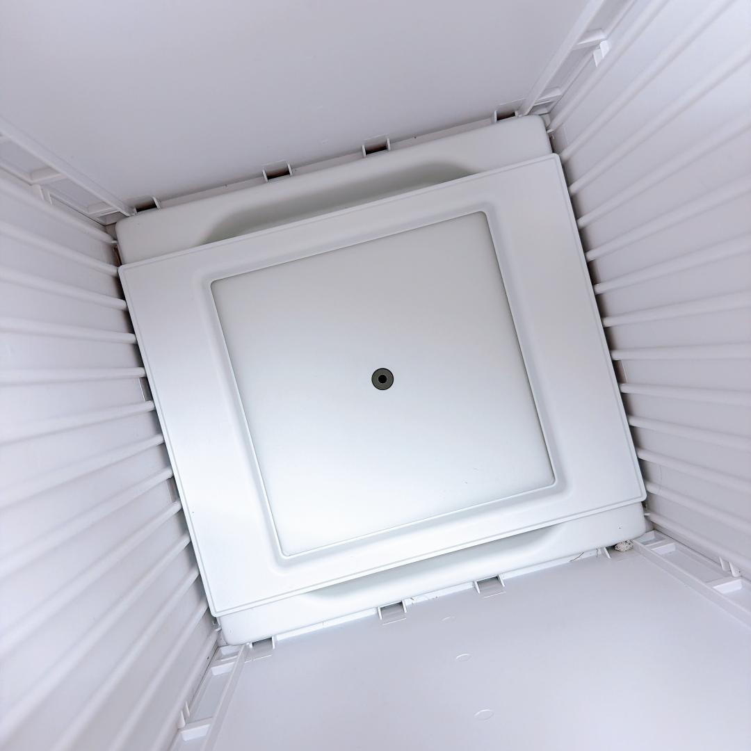 【良品】ZitA SQUARE 45L／ホワイト　自動開閉ごみ箱