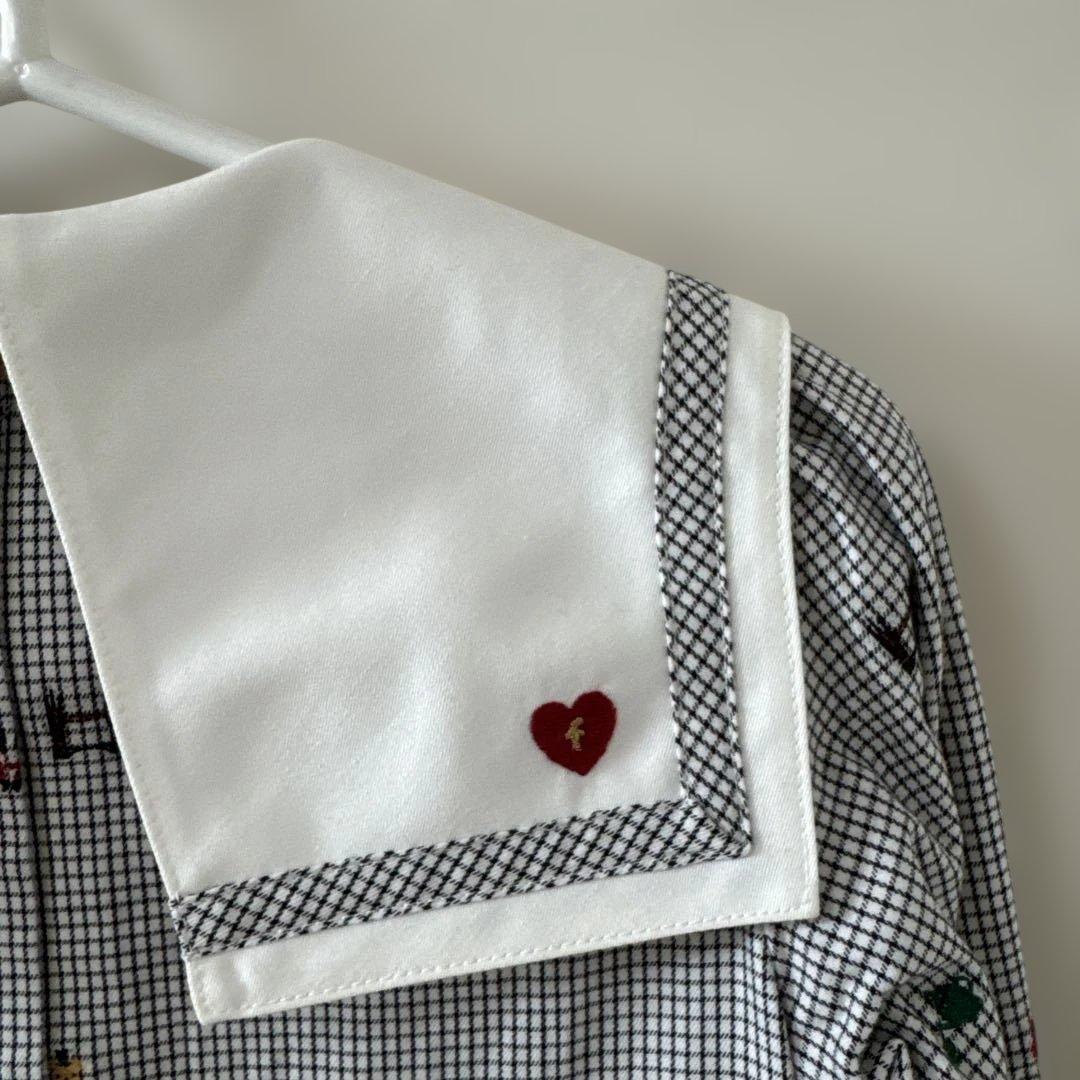 familiar チェック柄 ワンピース 100