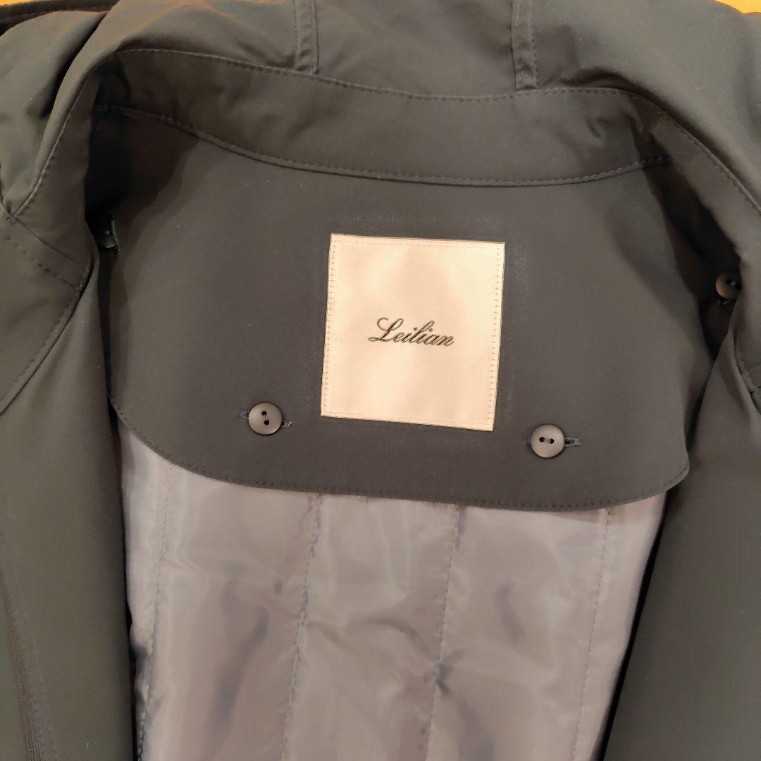 専用レリアン ティールカラー ダークグリーン フーデッドコートクリーニング済9M