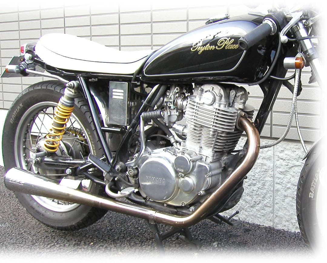 送料込 ペイトンプレイス SR400 エキパイ ステンレス マフラー 機械曲げ