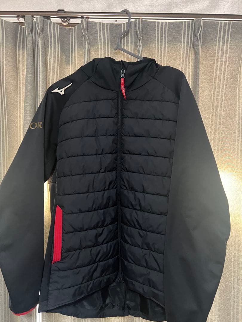 し*も様 Mizuno モレリア フード付きベンチコート ネイビー