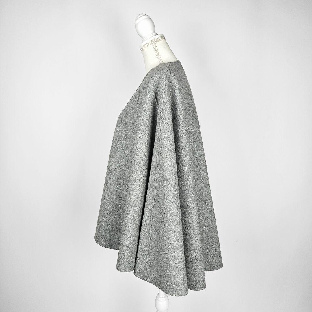 【試着のみ】シクラス　ポンチョ　ケープ　ダブルフェイス　ウール　36