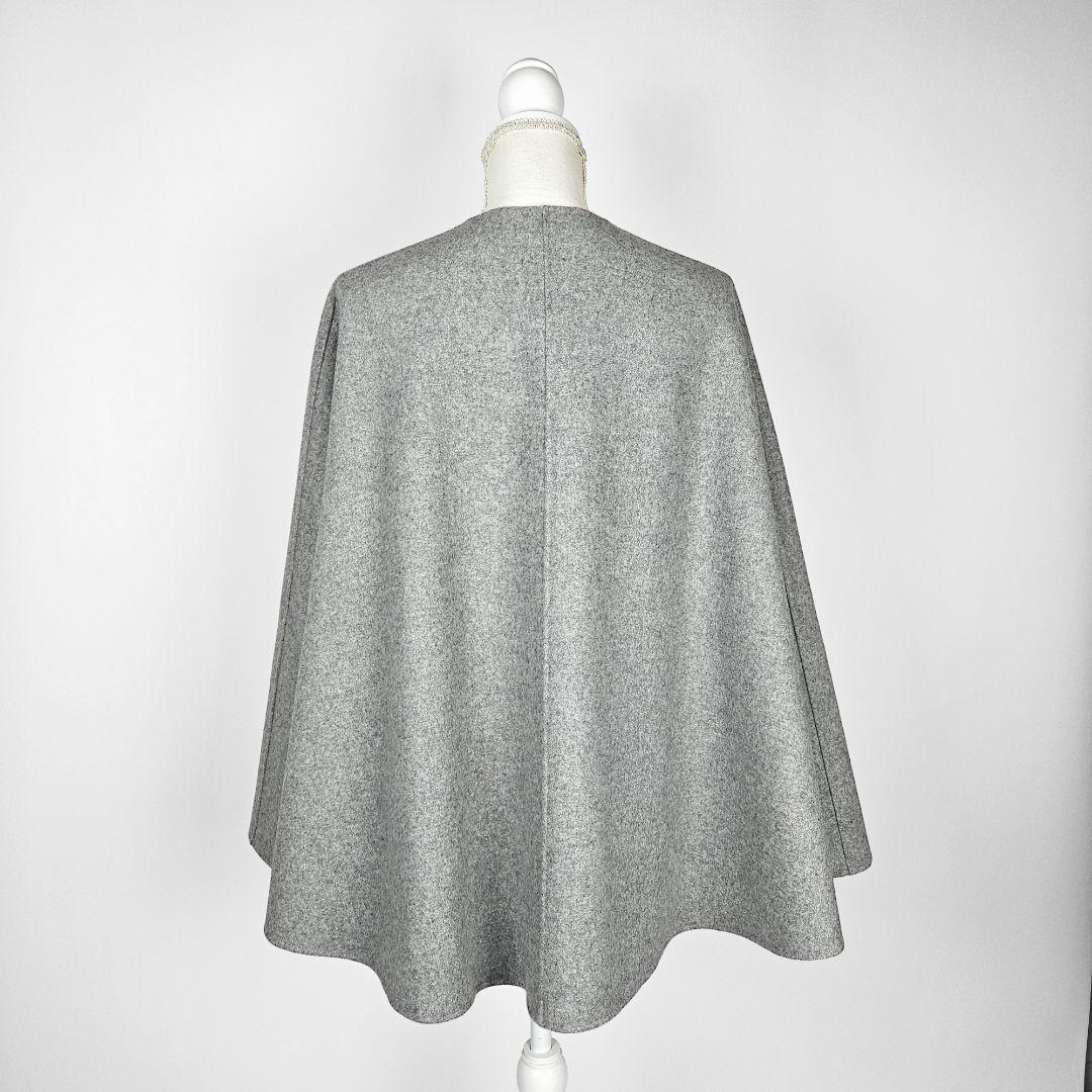 【試着のみ】シクラス　ポンチョ　ケープ　ダブルフェイス　ウール　36