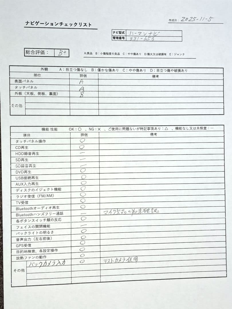 ★スズキ純正 HARMANメモリーナビ ラパン(HE33S)用パネル付★動作良好