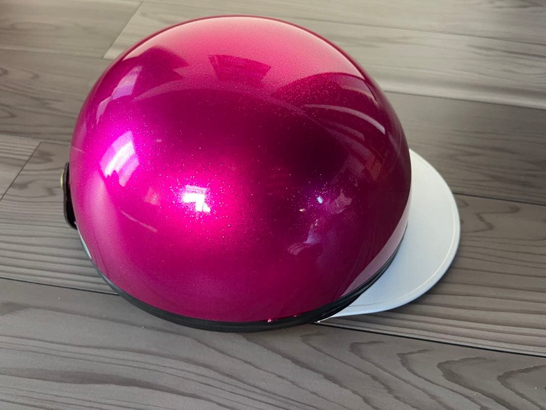 キャンディーピンク ラメ コルク半 ヘルメット