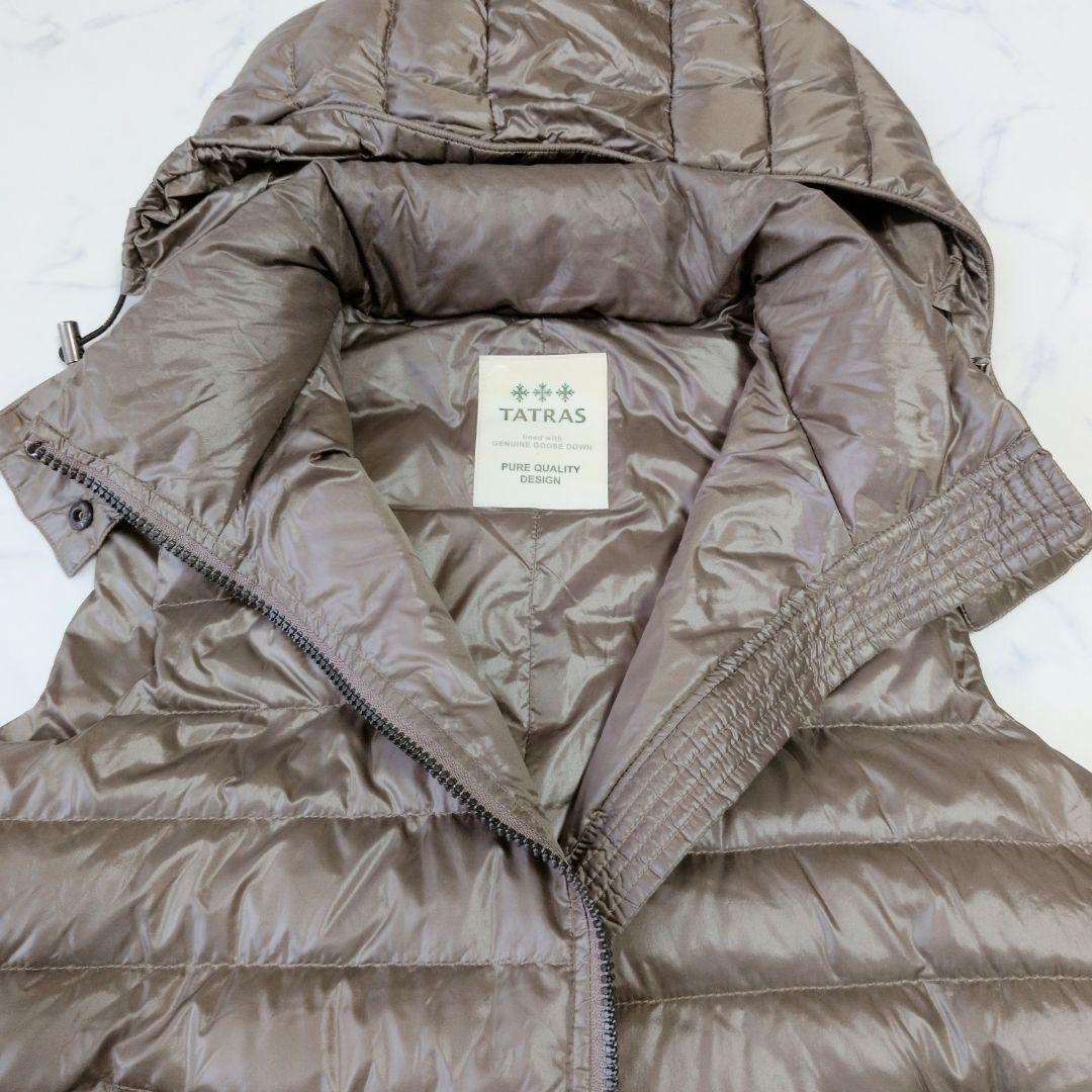 美品✨️TATRAS タトラス ダウンベスト フード付き 2way ブラウン L