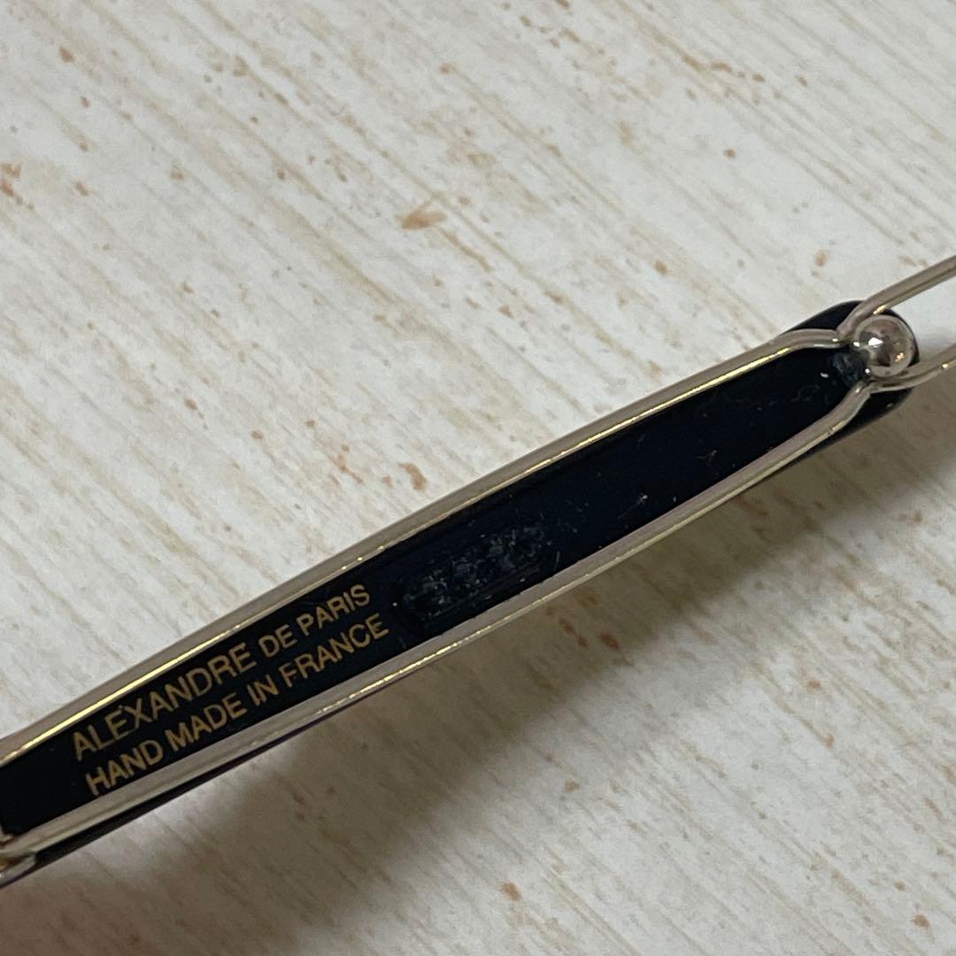 ALEXANDRE DE PARISパール ヘアピン スワロフスキー ブラック