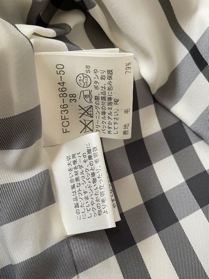 BURBERRY BLU LABEL ポンチョ風ショート丈コート