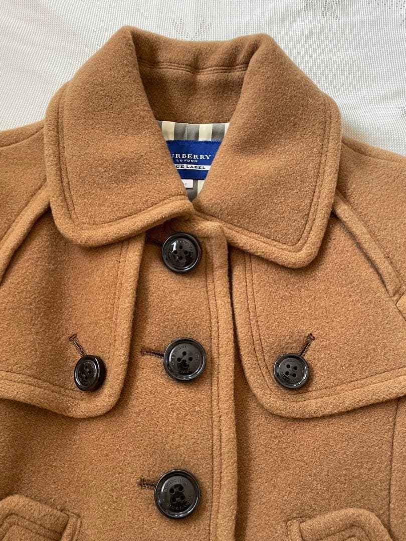 BURBERRY BLU LABEL ポンチョ風ショート丈コート