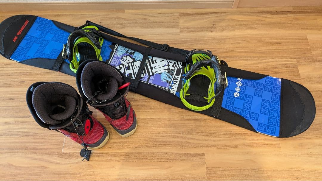 眞空雪板等　侍　スノーボードセット　ビンディング　カバー　ブーツ　4点セット