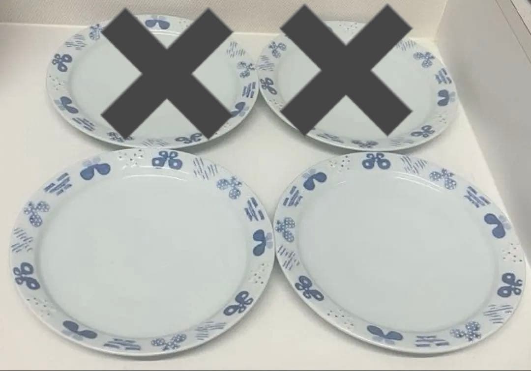 砥部焼　皐月窯　ちょう　7寸リム皿２枚　浅鉢２枚　4枚セット