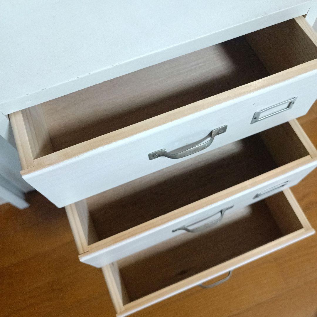 レトロ 6段チェスト キャビネット 北欧 ナチュラル モダン 白 アンティーク風