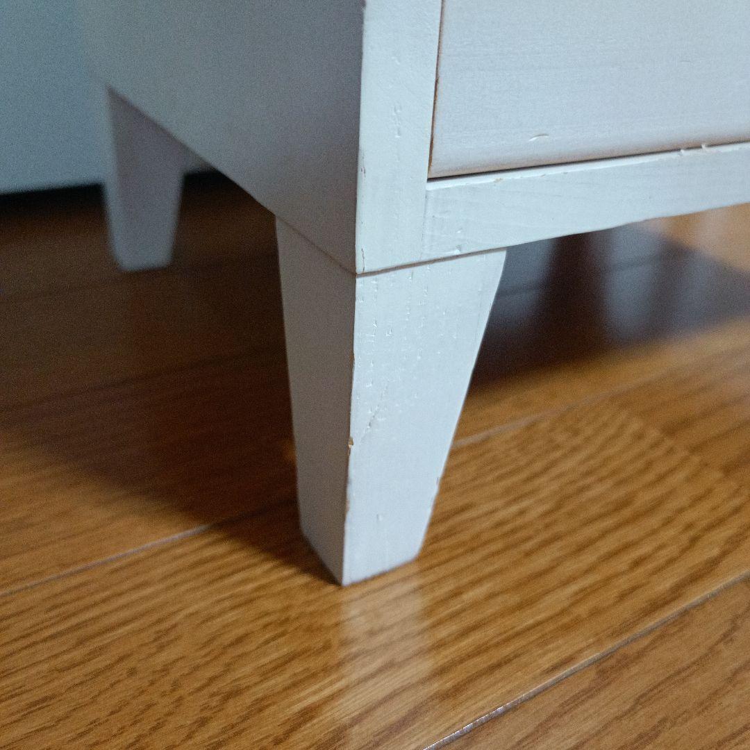 レトロ 6段チェスト キャビネット 北欧 ナチュラル モダン 白 アンティーク風