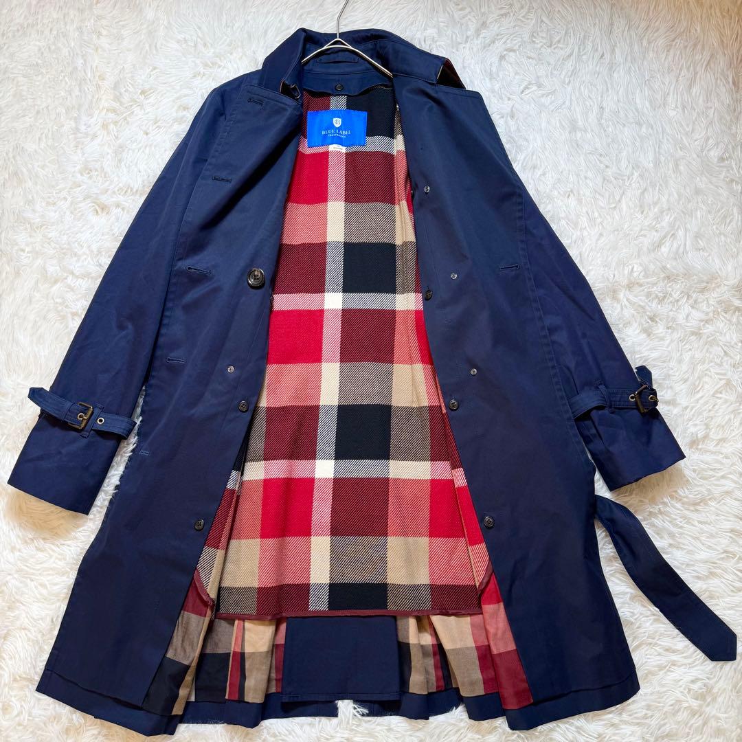 未使用級 ブルーレーベルクレストブリッジ ライナー ベルト付き トレンチコート